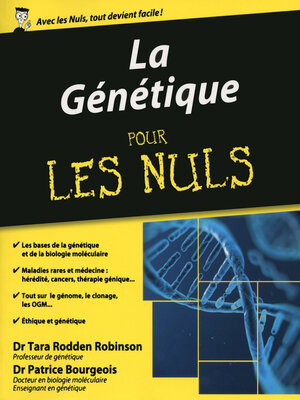 cover image of La Génétique pour les Nuls